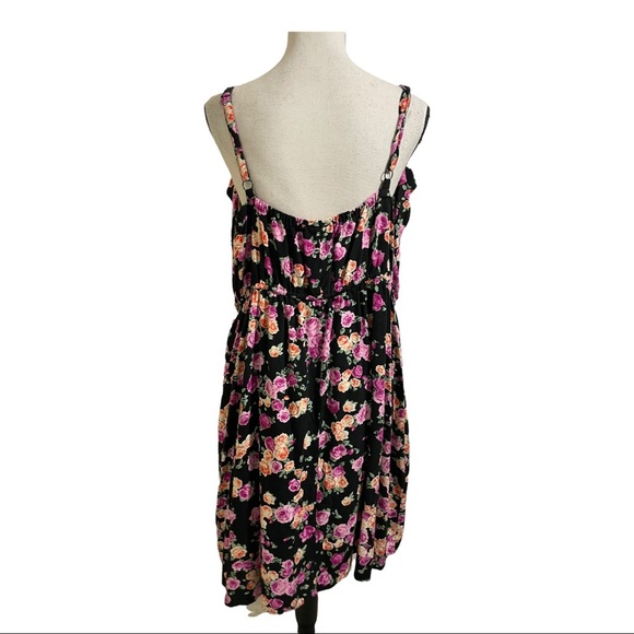 Torrid floral v-neck adjustable straps dress drawstring waist size 3 plus - Picture 8 of 12